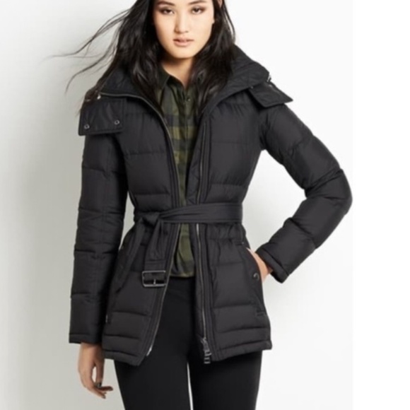 Burberry Brit Belted Puffer Jacket, Xs - Picture 1 of 11